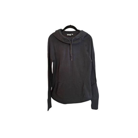 Athleta sentry ￼women’s black stretch, sweatshirt, hooded size medium - Picture 1 of 7